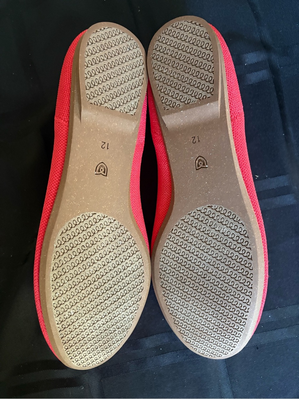 Rothy's Glamour Red Ballet Flats with Bow 12M fits 11 - Picture 6 of 8